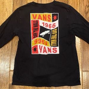 Vans Long Sleeve Black 1966 Off The Wall T-Shirt Medium